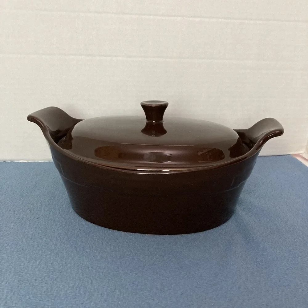 Longaberger Pottery Woven Traditions Chocolate 12